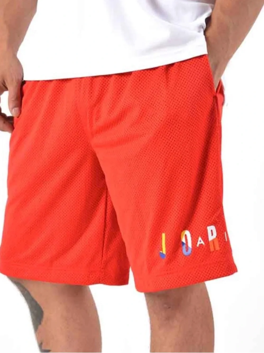 Nike Jordan Mesh Basketball Multicolor Graphic 23 Red Shorts Men’s XXL NWT